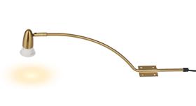 D1045BR  Lex (Set Of 2) Type A Over Cabinet 1 Light GU10 With Adjustable Head And 2m Cable (No Plug) Brass